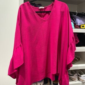 Fantastic Fawn Pink Boxy Oversized Blouse